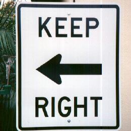 Keep right